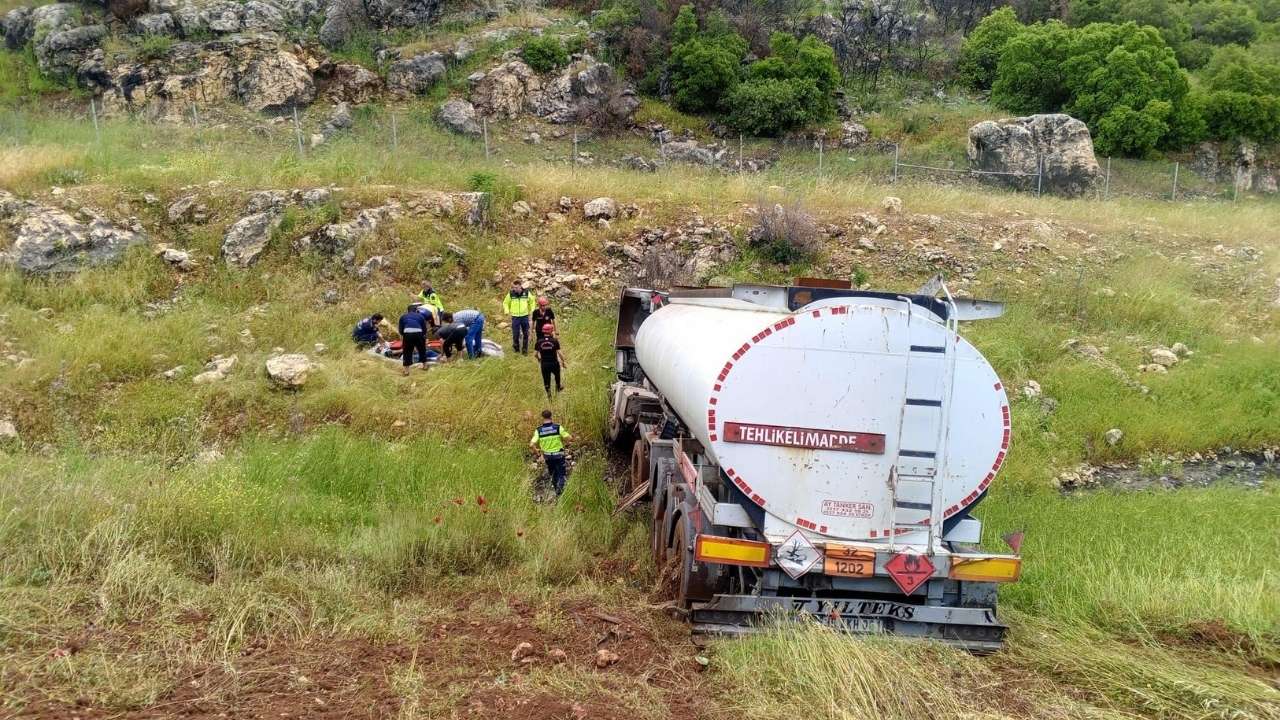 Kahramanmaraş Narlı otobanında petrol tankeri kazası