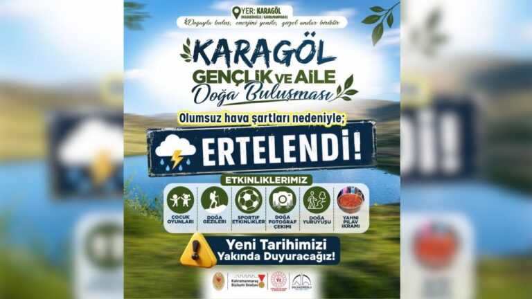 Karagöl’deki “Gençlik ve Aile” Buluşması İleri Bir Tarihe Ertelendi!