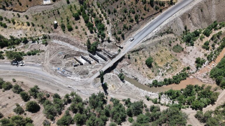 Bertiz’in Yeni Köprüsü Hızla Yükseliyor