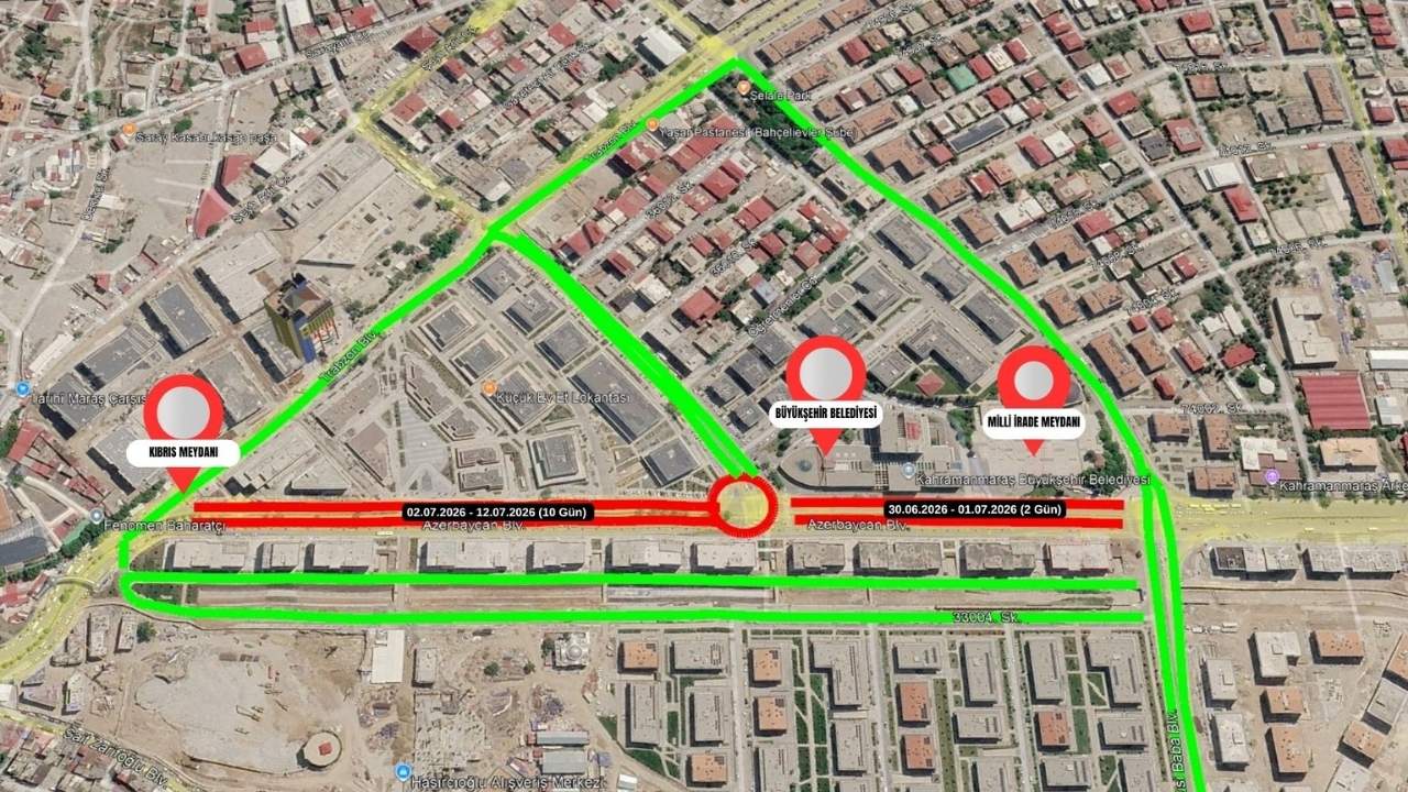 Sürücülerin Dikkatine! Azerbaycan Bulvarı’nda Kısmi Trafik Düzenlemesi