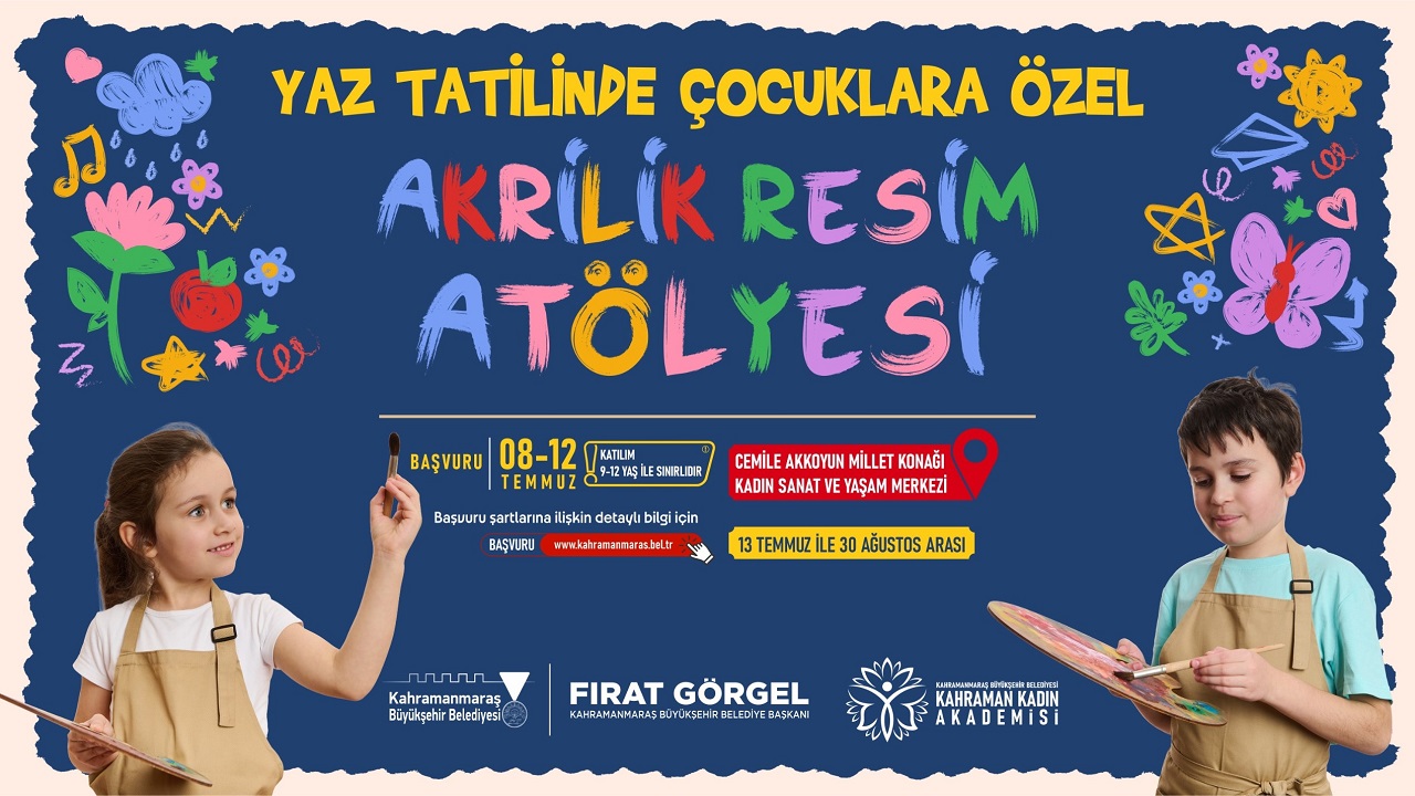 Büyükşehir’den Çocuklara Yaz Hediyesi; Akrilik Resim Atölyesi Başlıyor